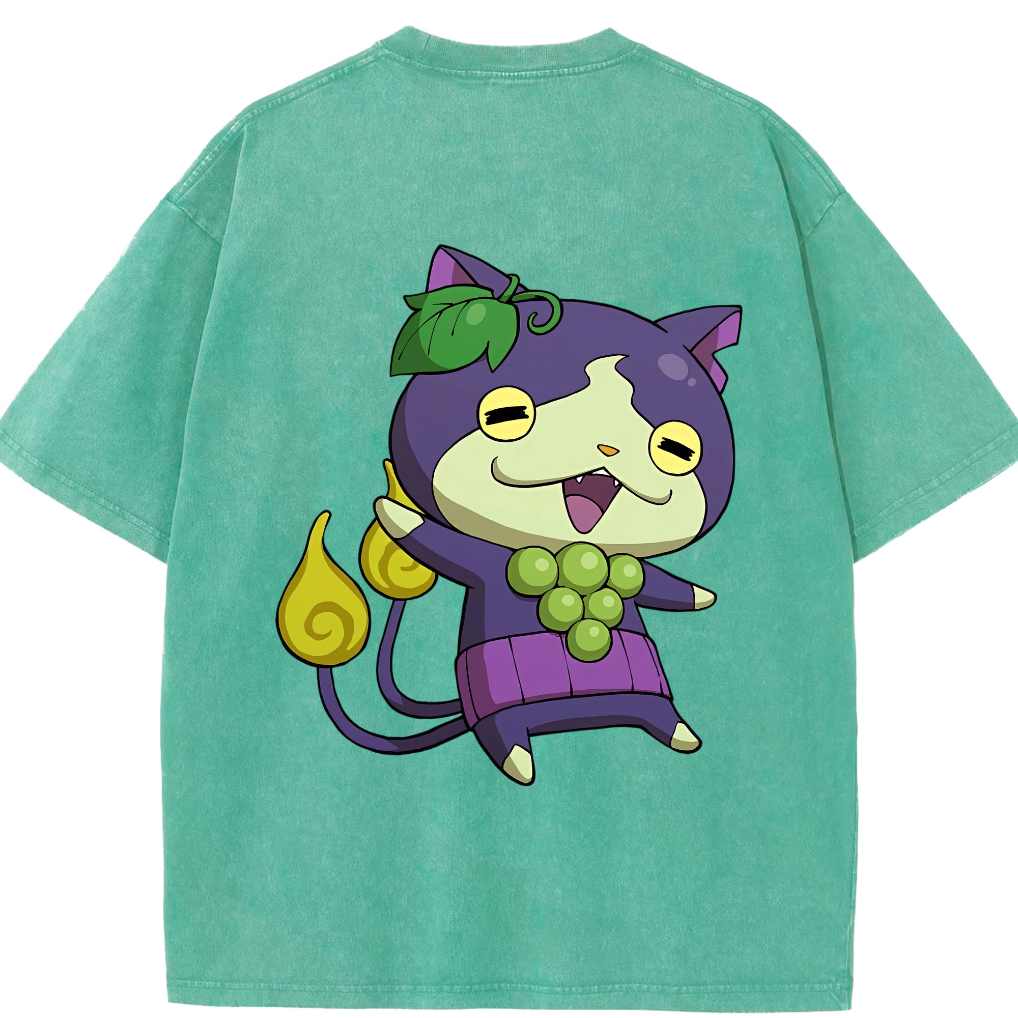 （画像用） 妖怪ウォッチ Yo-kai Watch 綿100% ヴィンテージ風 半袖Tシャツ（背面プリント）